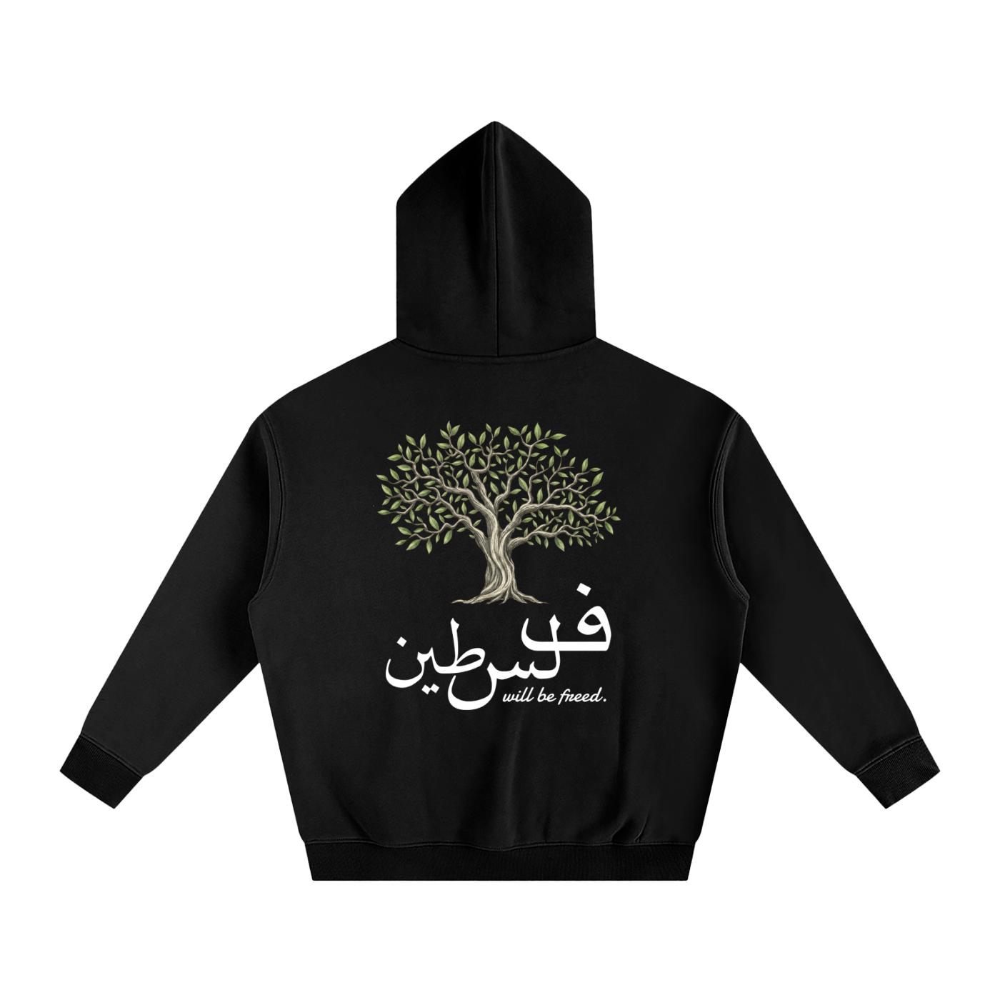 OLIVE ROOTS HOODIE BLACK, OLIVE GREEN, MED GREY