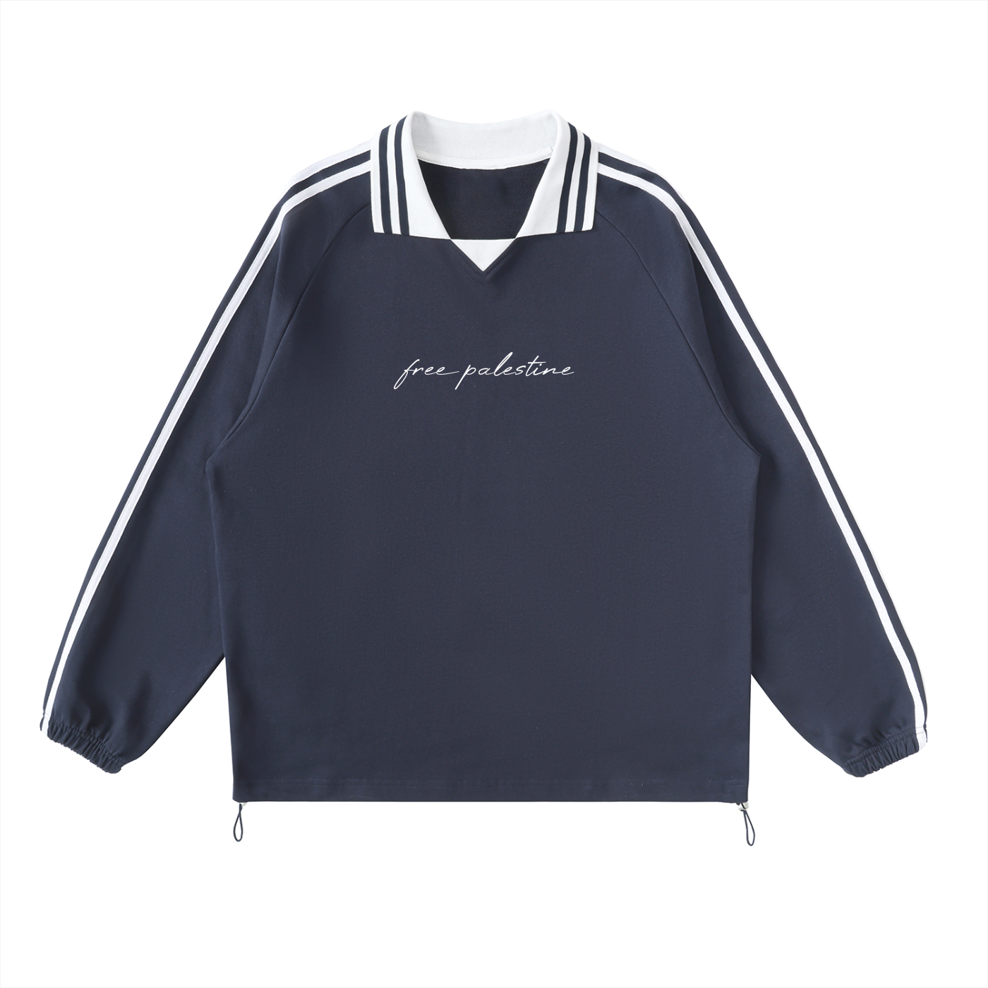 NAVY PALESTINE ESSENTIAL CREWNECK SWEATSHIRT