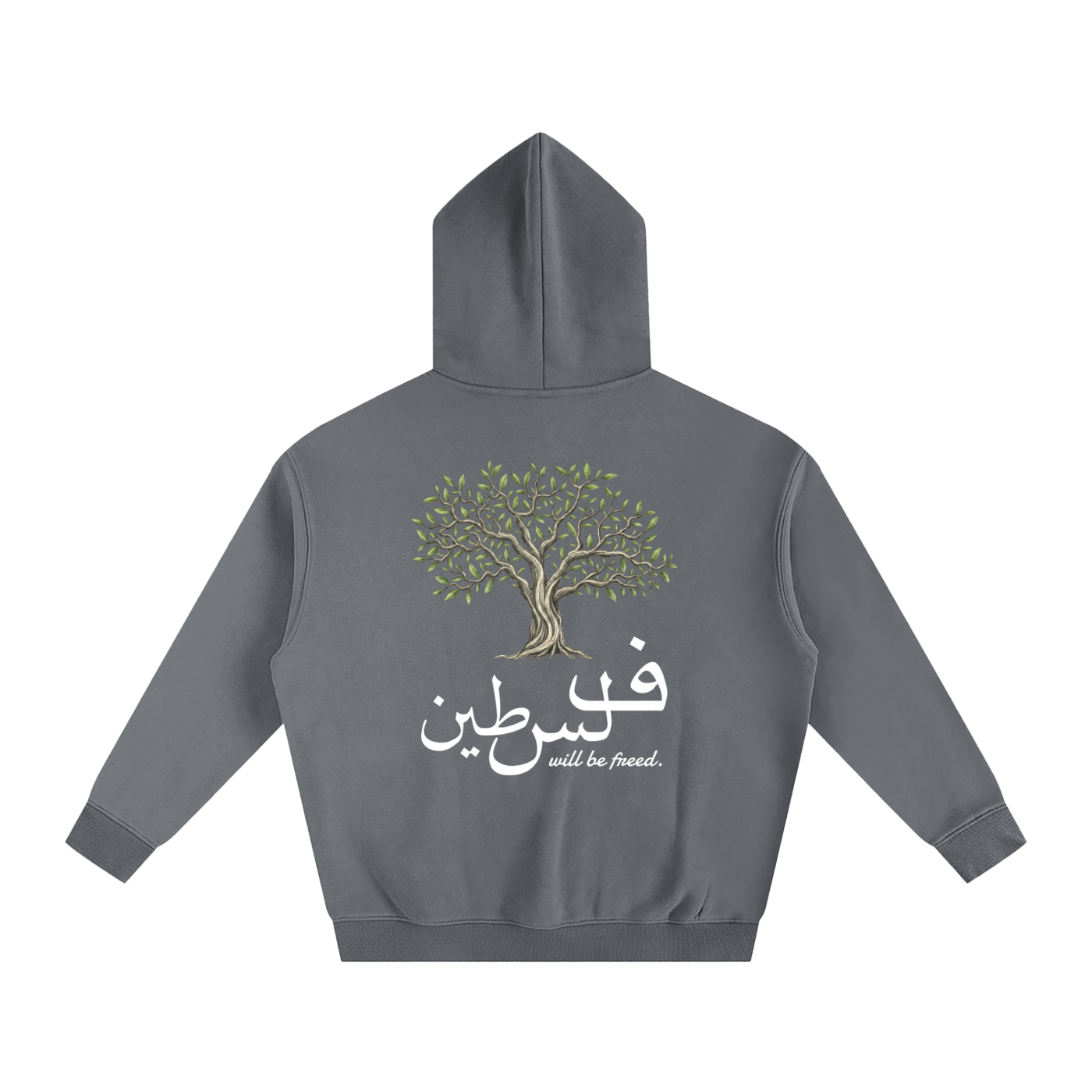 OLIVE ROOTS HOODIE BLACK, OLIVE GREEN, MED GREY